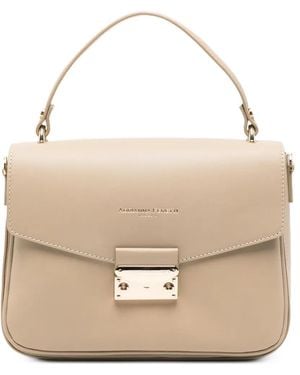 ADRIANNA FERETTI Leather Tote Bag - Natural
