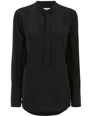 Equipment Keyhole Blouse - Black