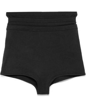 Viktor & Rolf Layered-Effect Mini Shorts - Black