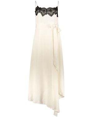 Ellery Lace-Trim Sleeveless Asymmetric Maxi Dress - White