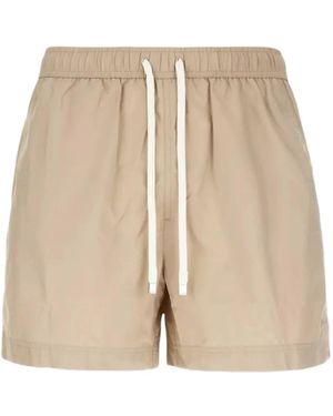 ZEGNA Drawstring-Waist Swim Shorts - Natural