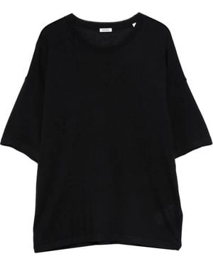 Aspesi Short-Sleeve Round-Neck Top - Black