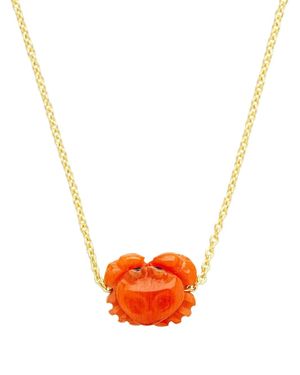 Aliita Collar Con Cangrejo Colgante - Blanco