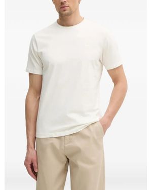Hackett Logo-Embroidered T-Shirt - White