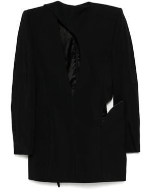 Mugler Cut-Out Tailored Dress - Black