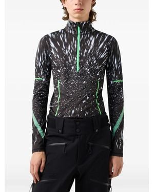 Bogner Fire + Ice First Layer Ilvy Print-Design Top - Black