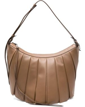 Lacoste Runway Lenglen Xl Pleated Shoulder Bag - Brown