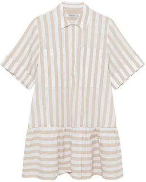 Jonathan Simkhai Robe Courte Cris À Rayures - Blanc