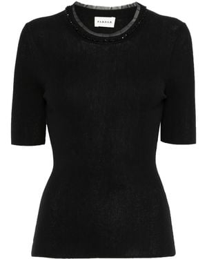 P.A.R.O.S.H. Cipria Polo Top - Black