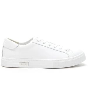 ARMANI EXCHANGE Sneakers Mit Logo-Schild - Weiß