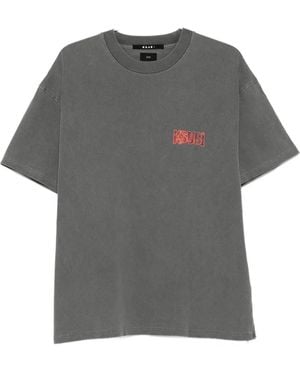 Ksubi Kickstart logo-print drawstring T-shirt - Gris