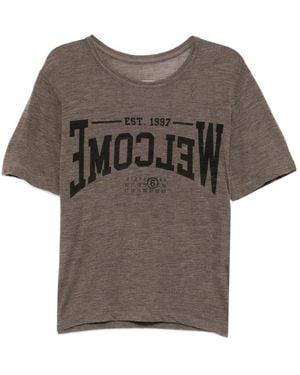 MM6 by Maison Martin Margiela ウール Tシャツ - グレー