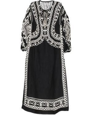 Scarlett Poppies Tahara Drawstring-Detail Maxi Dress - Black