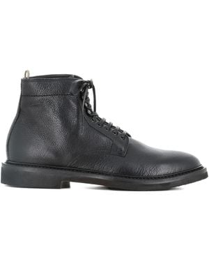 Officine Creative Leather Lace-Up Boots - Black