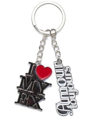 Carne Bollente Heart-Motif Charm Keyring - White
