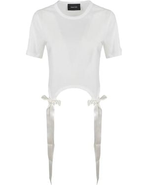 Simone Rocha Bow-Tails Short-Sleeve T-Shirt - White