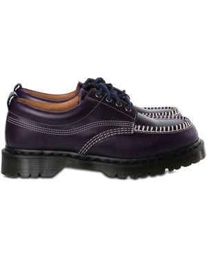 Dr. Martens Lowell Contrast-Stitch Leather Brogues - Black