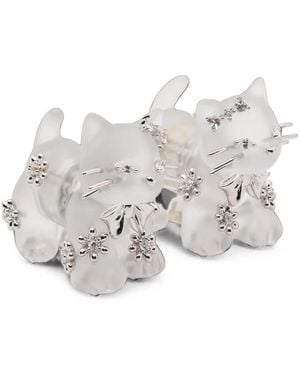 YVMIN Split Kitten Earrings - White
