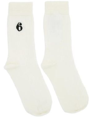 MM6 by Maison Margiela Wool Blend Socks - White