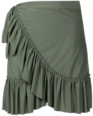 Lygia & Nanny Laurita Ruffled Wraparound Miniskirt - Green