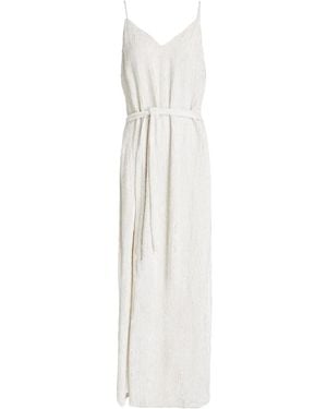 retroféte Rebecca Sequin-Embellished Maxi Dress - White