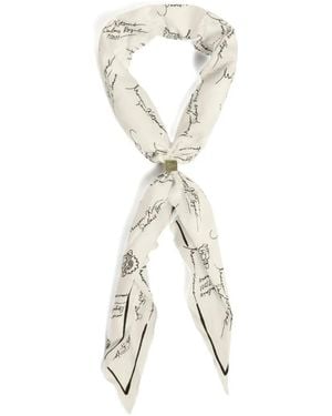 Maison Kitsuné Poetic Paris Scarf - White