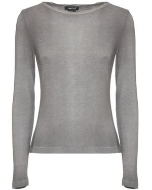 Avant Toi Long-Sleeve Knitted Top - Gray