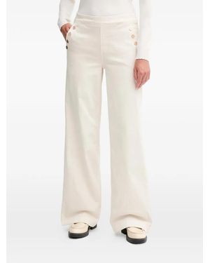 Joseph Ribkoff Button-Detail Pants - White