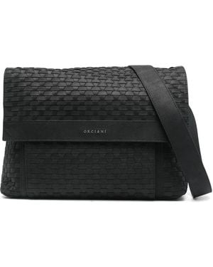 Orciani Interwoven Shoulder Bag - Black