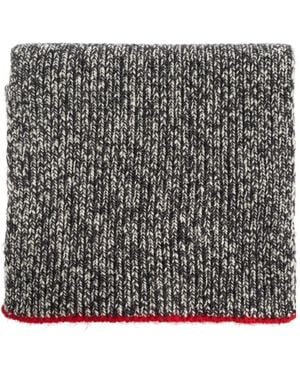 Isabel Marant Contrast-Trim Scarf - Black