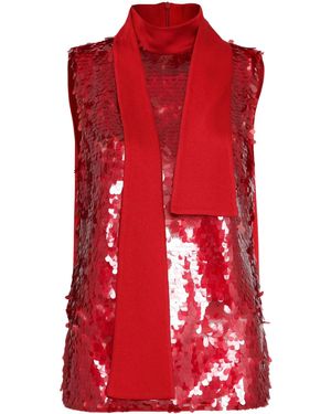 Gloria Coelho Rolê Paetê Mistic トップ - レッド