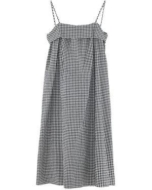 Bellerose Tokyo Gingham-Check Dress - Grey