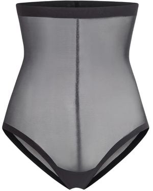Wolford High-Waist Tulle Briefs - Grey