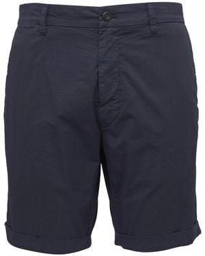 Mason's Logo-Patch Shorts - Blue