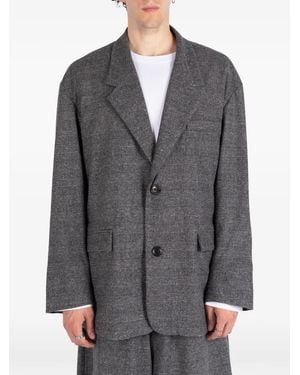 Societe Anonyme Checked Wool Blazer - Gray