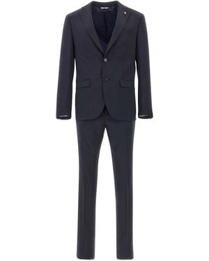 Manuel Ritz Notched-Lapel Single-Breasted Suit - Blue