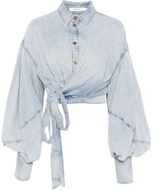 Zimmermann Rebellion Denim Top - Blue