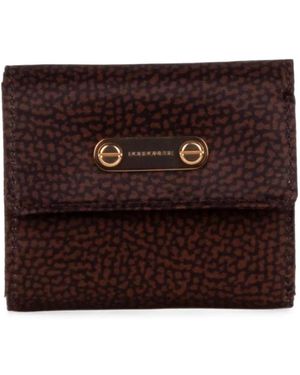 Borbonese Op-Print Logo-Plaque Wallet - Brown