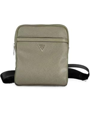 Guess Logo-Plaque Crossbody Bag - Green