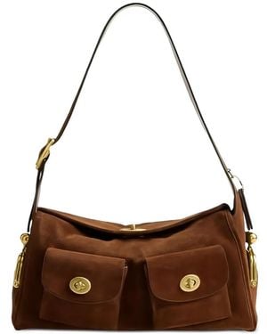 COACH Schultertasche Mit Drehverschluss - Braun
