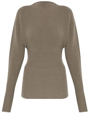 Rick Owens Gerippter Strickpullover - Grau