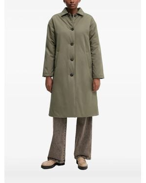 Benetton Button-Fastening Coat - Green