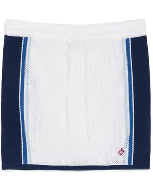 CASABLANCA Mesh Skirt With Drawstring - Blue