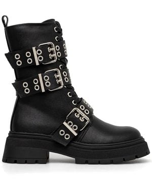 Twinset Leather Boots - Black