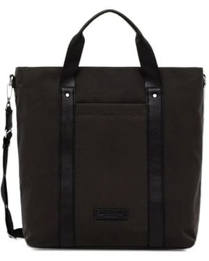 Marc O' Polo Grand Cabas Mari À Finitions En Cuir - Black
