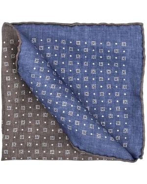 Brunello Cucinelli Seidenschal Mit Print - Blau