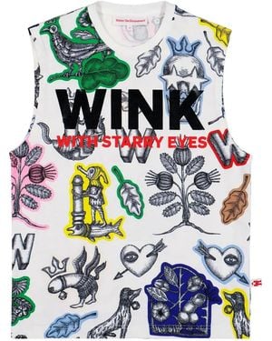Walter Van Beirendonck Haut Sans Manches À Imprimé Couronne - White