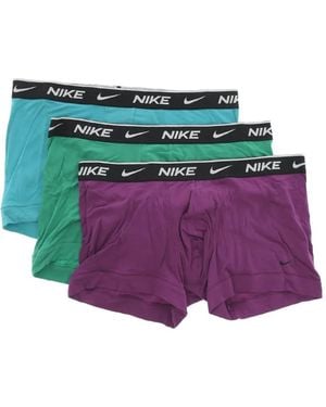 Nike Set De Tres Calzoncillos Con Logo En La Cinturilla - Morado