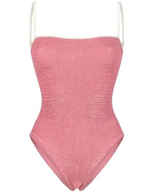 Paramidonna Marisia Crinkle-Effect Swimsuit - Pink