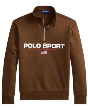 Polo Ralph Lauren Polo Sport Quarter-Zip Sweatshirt - Brown